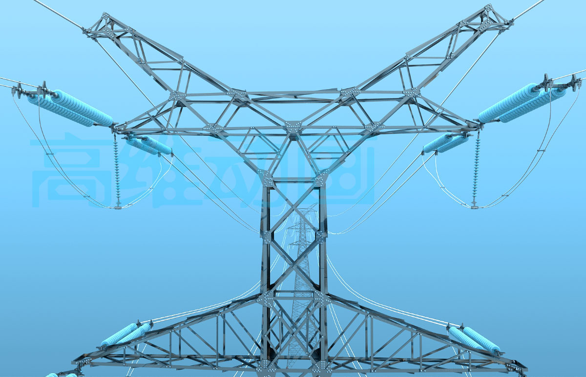 杭州市电力铁塔螺母紧固产品渲染效果图制作公司2