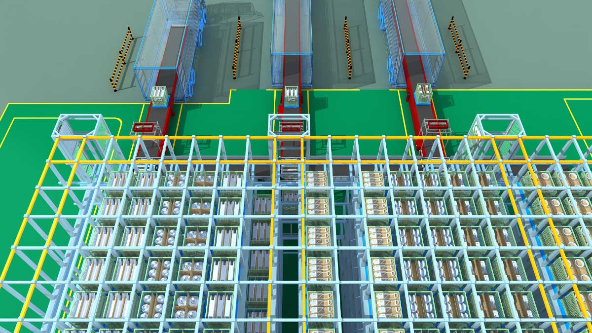 智能仓储的三维效果图设计制作7