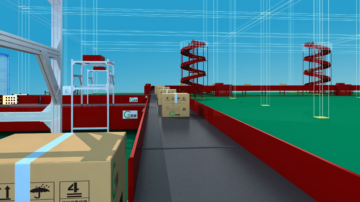 智能仓储的三维效果图设计制作2